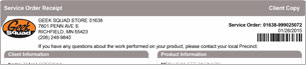 The <strong>service order number</strong> is the 14-digit number on your service order receipt.